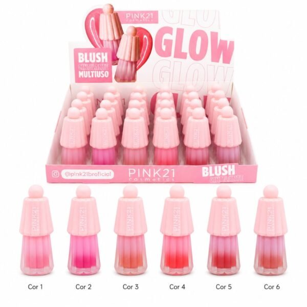 Pink 21 Glow Blush Cintilante Multiuso - CS5669 - Box 24 Un