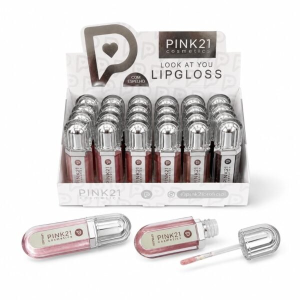 Pink 21 Look At You Lip Gloss com Espelho - CS6720 - Box 24 Un