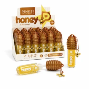 4a0f2f9482bbfe1ebd53e171e081555f.webp Pink 21 Honey Lip Gloss com Chaveiro - CS6662 - Box 24 Un