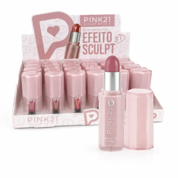 Pink 21 Efeito 3D Sculpt Blush em Bastão - CS6895 - Box 24 Un