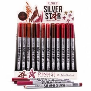 5b5b31c57ea5f9321aaf7947dac5ab97.jpg Pink 21 Contorno para Lábios Silver Star - CS6463 - Box 72 Un