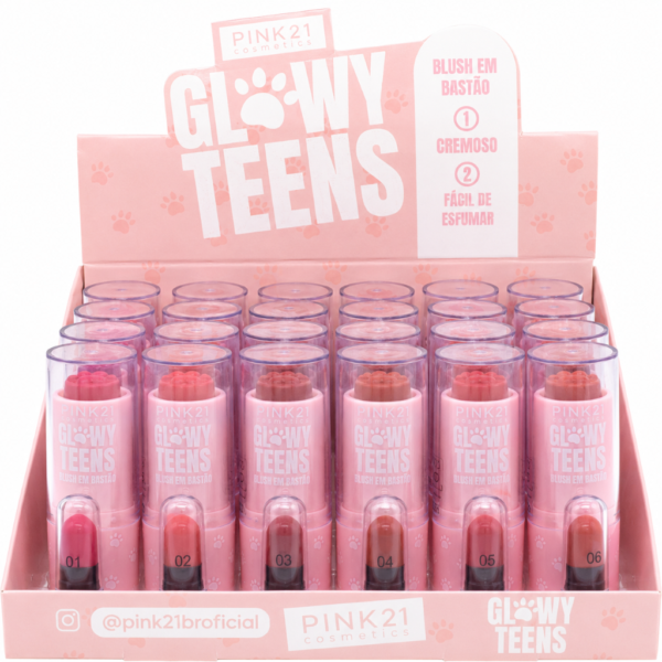 6113449e4247407f096f38706b90ccd8.png Pink 21 Glowy Teens Blush em Bastão - CS5727 - Box 24 Un