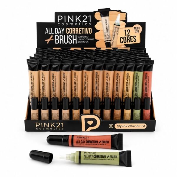 Pink 21 All Day Corretivo + Brush - CS6582 - Box 72 Un
