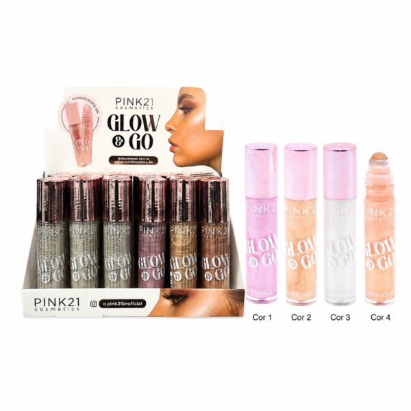 Pink 21 Iluminador Roll On Glow e Go - CS5011 - Box 24 Un