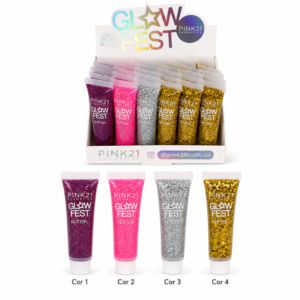 6a029c48b13d3c30575dd3446b38aa8b.png Pink 21 Glow Fest Muito Brilho Glitter - CS6613 - Box 24 Un