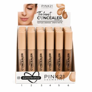 6a8e81309341fd224246c354bd6b2783.webp Pink 21 The Heart Concealer Corretivo Matte - CS3544 - Box 24 Un