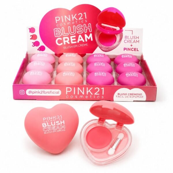 Pink 21 Blush em Creme com Pincel - CS6079 - Box 12 Un