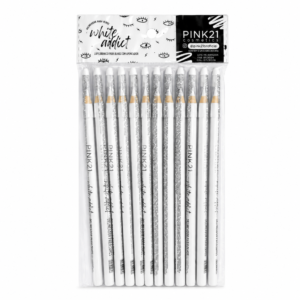 76134bed34465630879c95a94c94cdd0.png Pink 21 Lápis de Olho Branco White Addict com Apontador - CS5558 - Box 12 Un