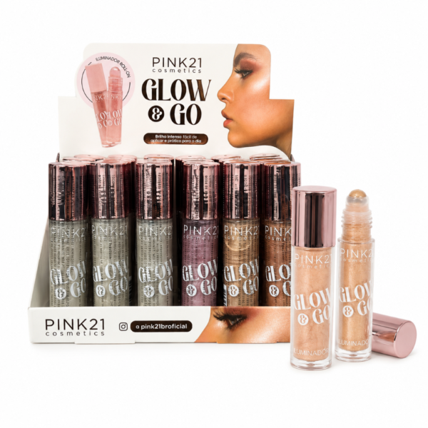 Pink 21 Iluminador Roll On Glow e Go - CS5011 - Box 24 Un