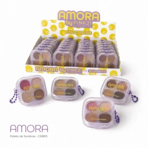 7ca0d955ed2ac3a1f95433ba6a07f7dc.webp Pink 21 Amora Paleta de Sombras - CS6815 - Box 24 Un