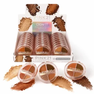 7e2e3624b2ce336079a26d8f7634efc2.webp Pink 21 Glow It Paleta de Sombras e Iluminador - CS6389 - Box 24 Un