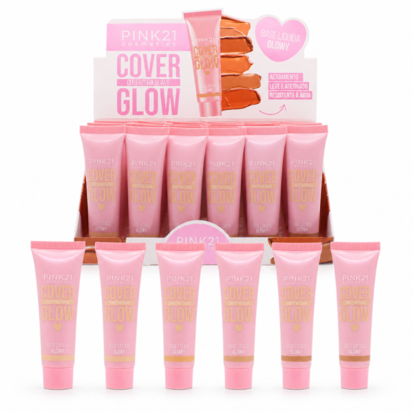 Pink 21 Base Líquida Cover Glow - CS5386 - Box 24 Un