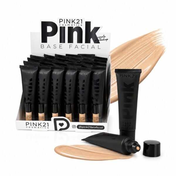 Pink 21 Base Facial Efeito Matte - CS6619 - Box 24 Un