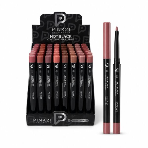 Pink 21 Hot Black Contorno para Lábios - CS6579 - Box 48 Un