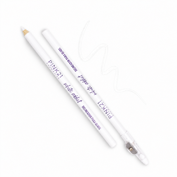 Pink 21 Lápis de Olho Branco White Addict com Apontador - CS5558 - Box 12 Un