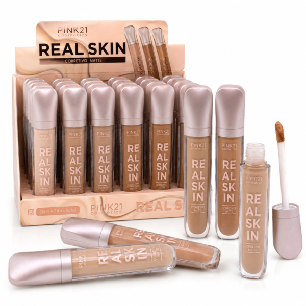 8a7b6751f238c8705220c86356b251c1.png Pink 21 Corretivo Real Skin Tons Claros e Médios - CS4817 - Box 24 Un