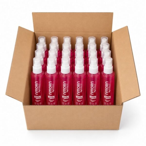 9166061aca9236f330f9e5e673e42a7a-1.jpg Pink 21 Body Splash Amora Girl - PK1033 - Box 24 Un