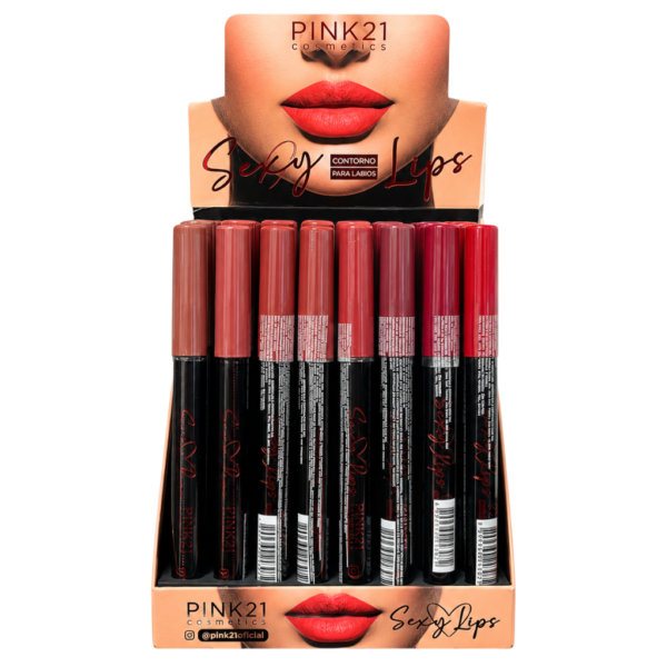 Pink 21 Lápis Labial Sexy Lips - CS3877 - Box 48 Un