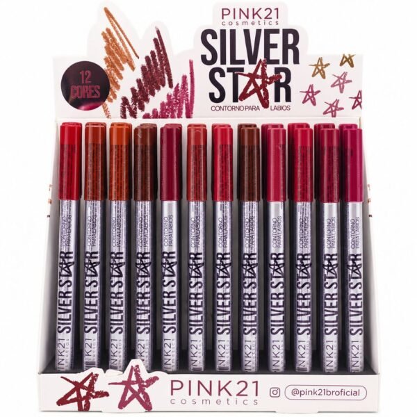 Pink 21 Contorno para Lábios Silver Star - CS6463 - Box 72 Un
