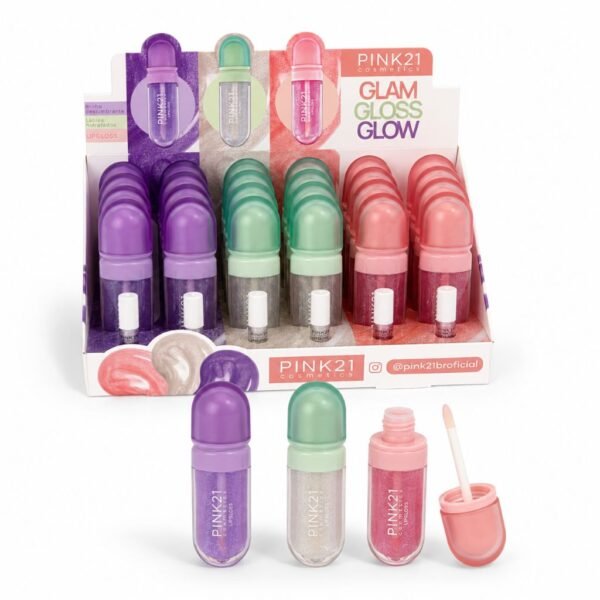 Pink 21 Lip Gloss Glam Glow - CS6367 - Box 24 Un