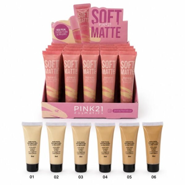 9c842930fc729571c29a903097c31c51-1.jpg Pink 21 Base Facial Soft Matte - CS5673 - Box 24 Un