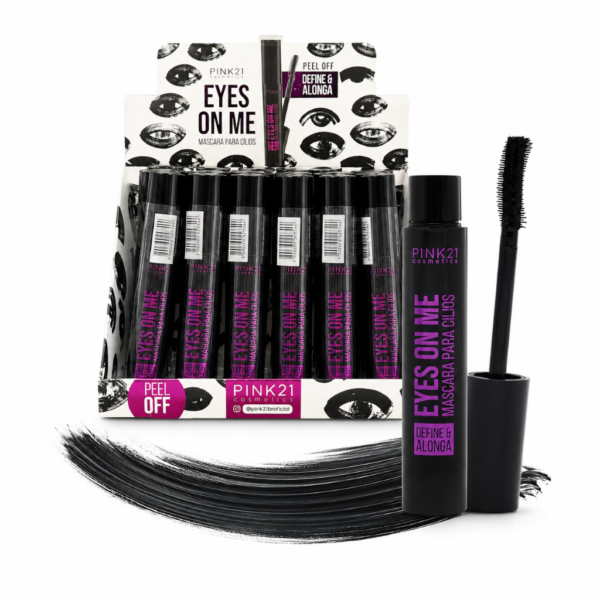 9db6413be3dc549b0be624f32a4ba1fd.png Pink 21 Máscara para Cílios Eyes On Me - CS5035 - Box 24 Un