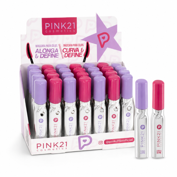 Pink 21 Máscara para Cílios Alonga & Define / Curva & Define - CS6716 - Box 24 Un