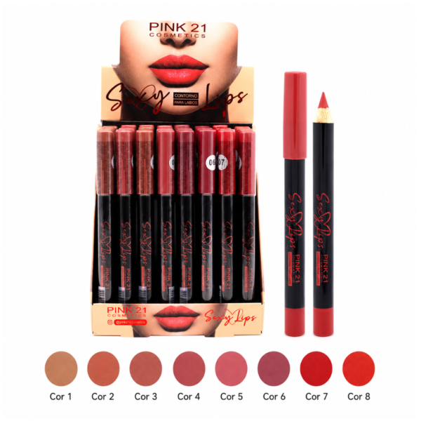 Pink 21 Lápis Labial Sexy Lips - CS3877 - Box 48 Un