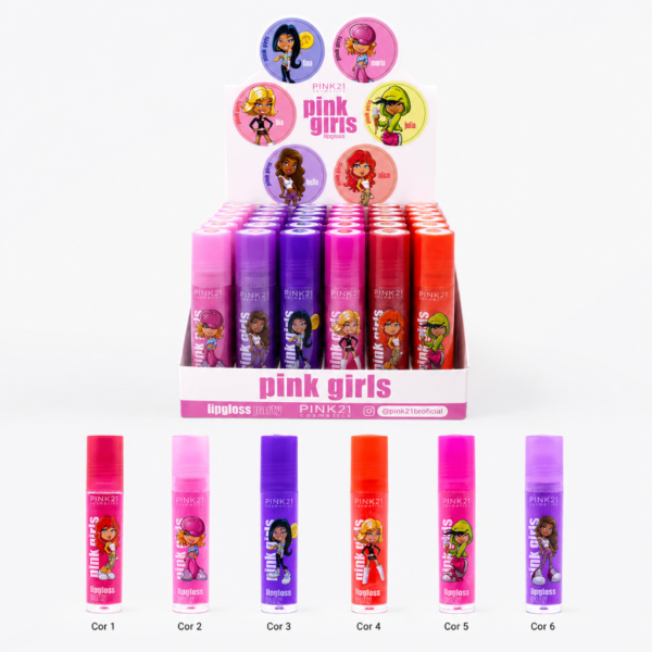 a29c9162148910394c995bcfb71789ce.png Pink 21 Brilho Labial Pink Girl - CS4410 - Box 36 Un