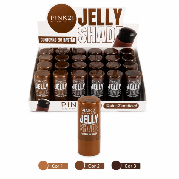 Pink 21 Jelly Shade Contorno em Bastão - CS6165 - Box 24 Un