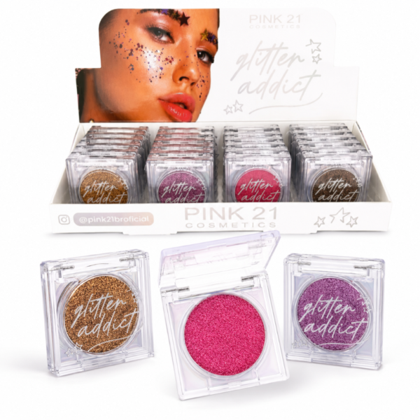 Pink 21 Glitter Prensado Addict B - CS4293 - Box 24 Un