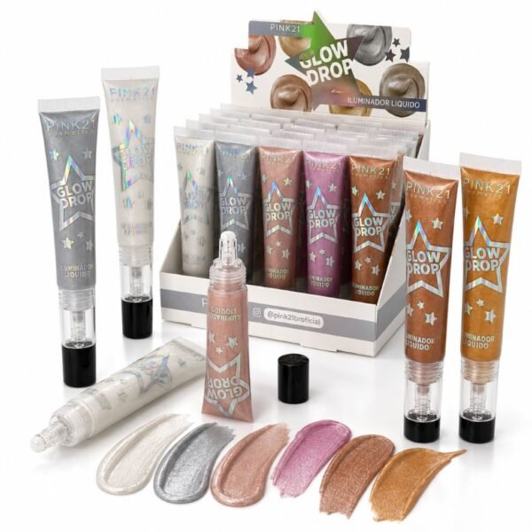 a7a747a30b4c410f83408bd3ee7d41ca.jpg Pink 21 Glow Drop Iluminador Líquido - CS5562 - Box 24 Un