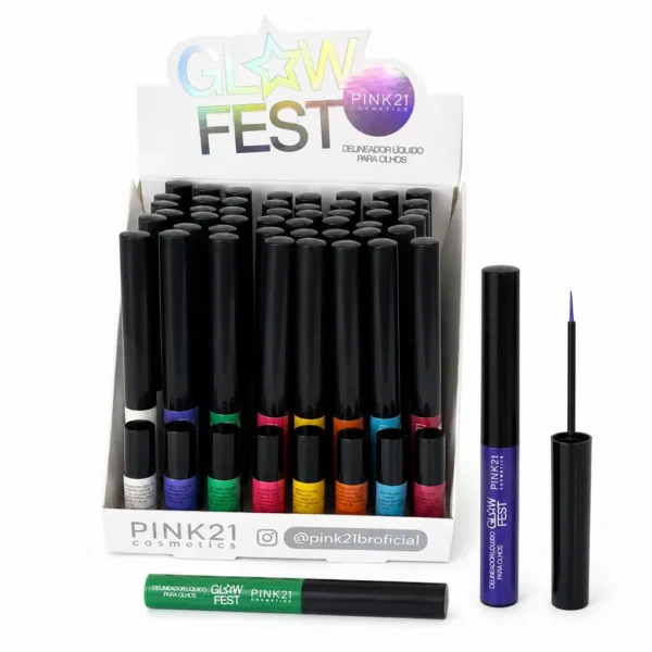 Pink 21 Glow Fest Delineador Líquido para Olhos - CS6614 - Box 48 Un