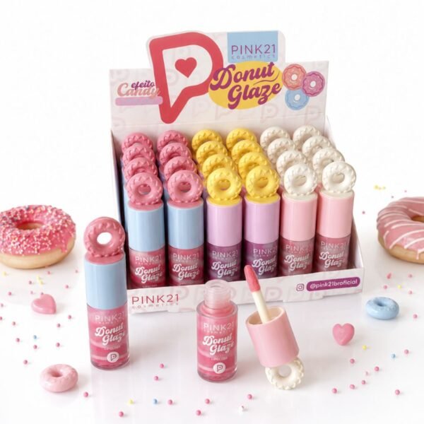 Pink 21 Donut Glaze Lip Gloss - CS6737 - Box 24 Un