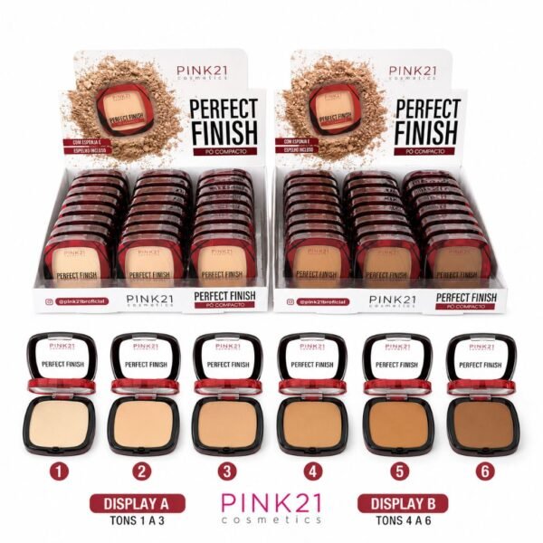Pink 21 Perfect Finish Pó Compacto - CS4719 - Box A 24 Un