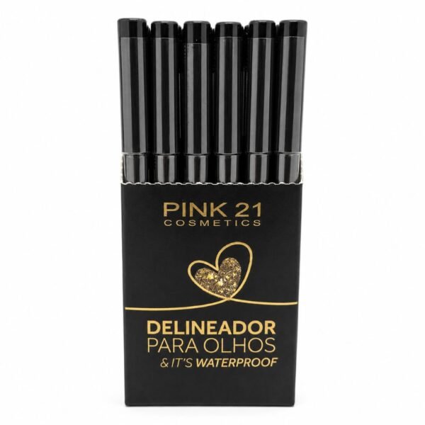 aafc8798a41f00ea31a6814c2d1c6dff.jpg Pink 21 Lápis Delineador para Olhos Preto Waterproof - CS3601 - Box 24 Un