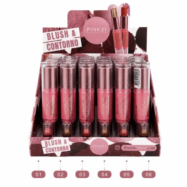 Pink 21 Blush & Contorno em Bastão - CS5406 - Box 24 Un