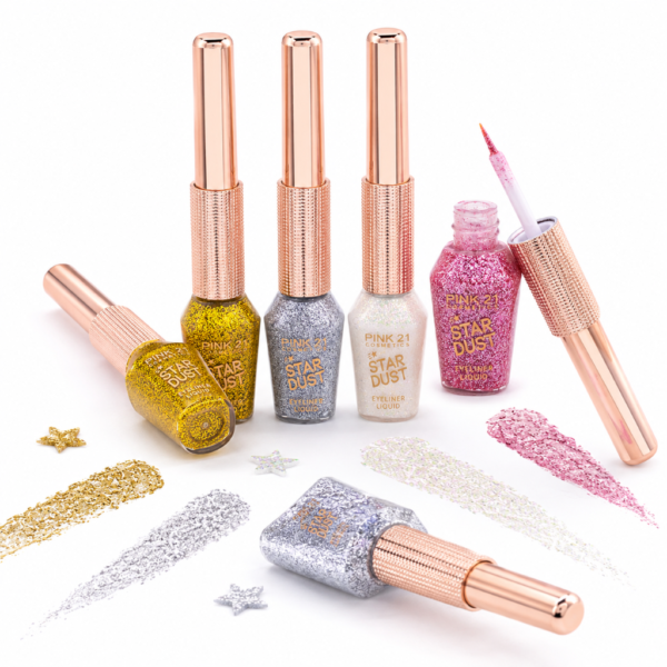 Pink 21 Delineador Colorido Glitter Star Dust - CS3951 - Box 24 Un