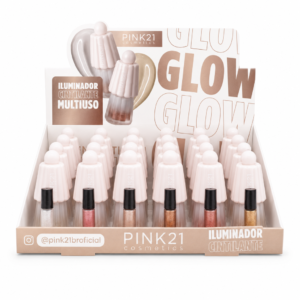b338d50a27a7f03bc482d4f5c06e541b.png Pink 21 Iluminador Líquido Multiuso Glow - CS5670 - Box 24 Un