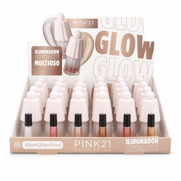 Pink 21 Iluminador Líquido Multiuso Glow - CS5670 - Box 24 Un