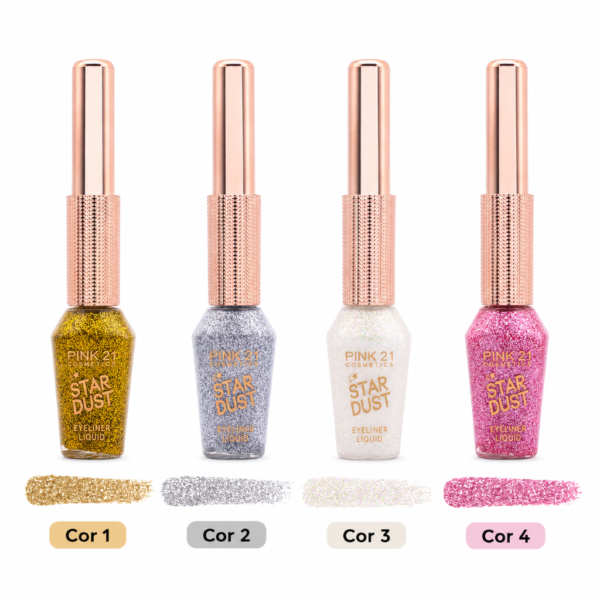 Pink 21 Delineador Colorido Glitter Star Dust - CS3951 - Box 24 Un