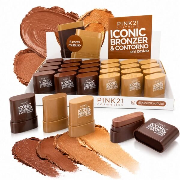 Pink 21 Bronzer e Contorno em Bastão Iconic - CS5776 - Box 24 Un