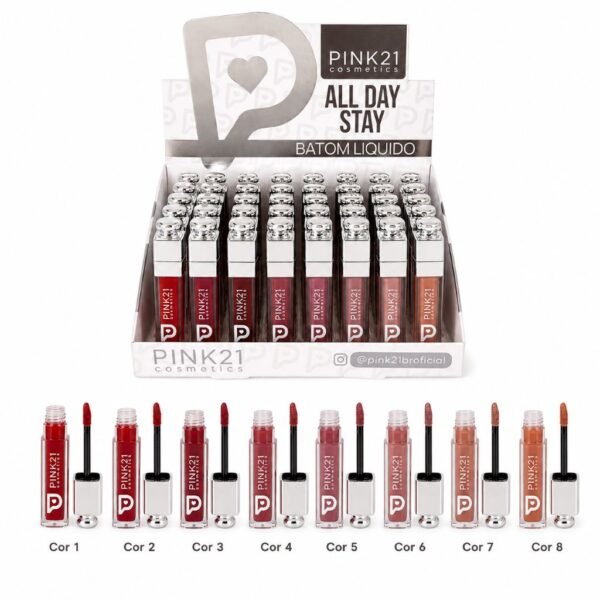 Pink 21 All Day Stay Batom Líquido - CS6683 - Box 48 Un