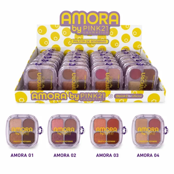 Pink 21 Amora Paleta de Sombras - CS6815 - Box 24 Un