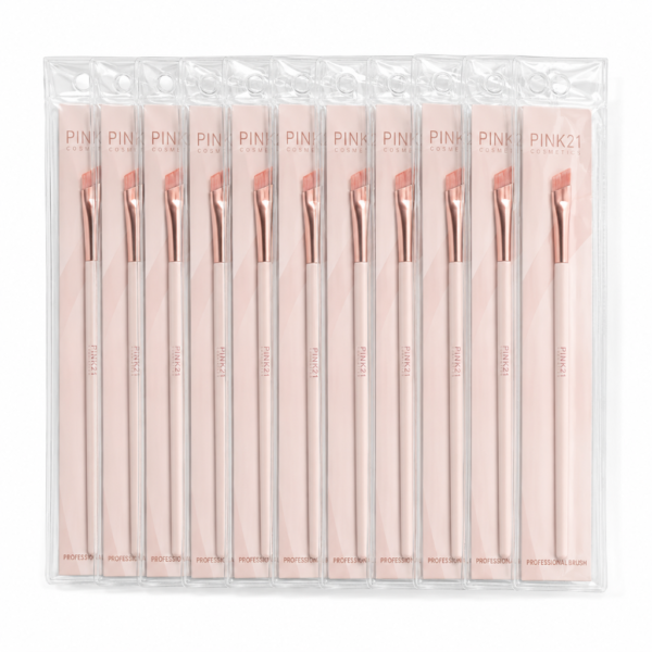 Pink 21 Pincel Chanfrado para Corretivo e Contorno - HB87285 - Kit com 12 Unidades