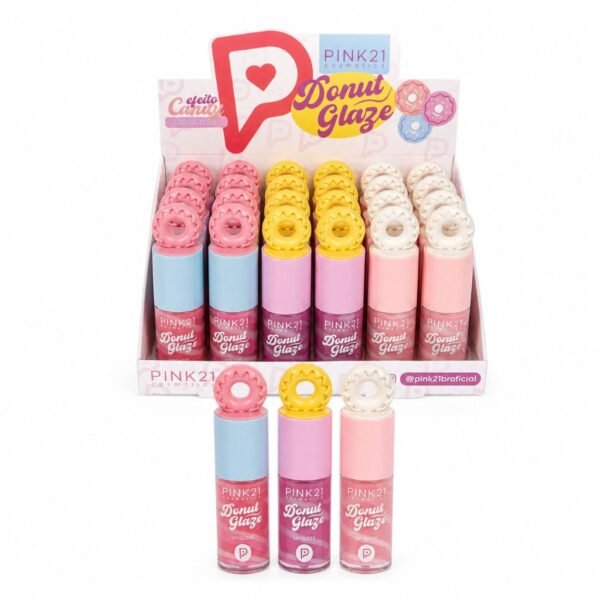 Pink 21 Donut Glaze Lip Gloss - CS6737 - Box 24 Un