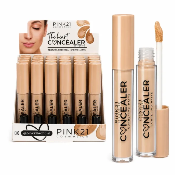 Pink 21 The Heart Concealer Corretivo Matte - CS3544 - Box 24 Un