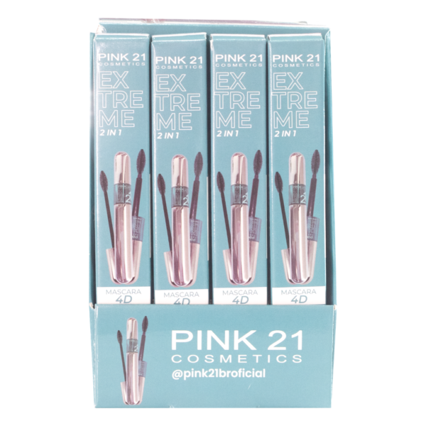 Pink 21 Máscara de Cílios 2 em 1 Extreme 4D - CS3550 - Box 12 Un