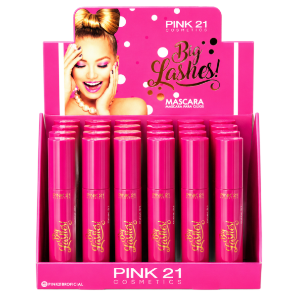 cc8a34e07812af8bffa734b230efce62.png Pink 21 Máscara de Cílios Big Lashes - CS2737 - Box 24 Un