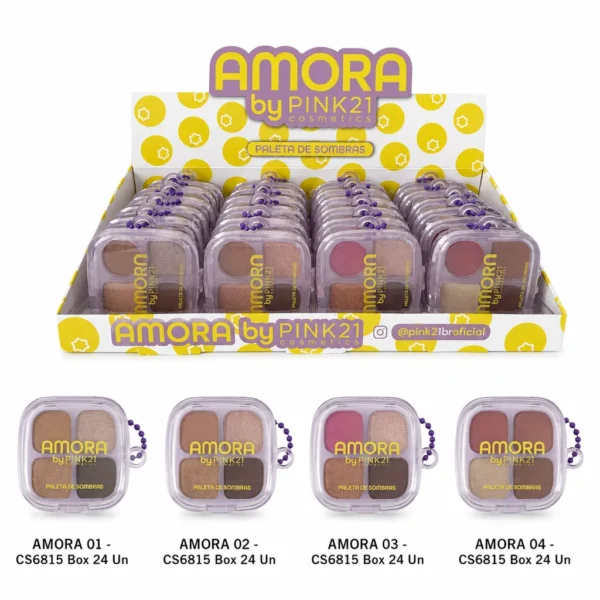 Pink 21 Amora Paleta de Sombras - CS6815 - Box 24 Un